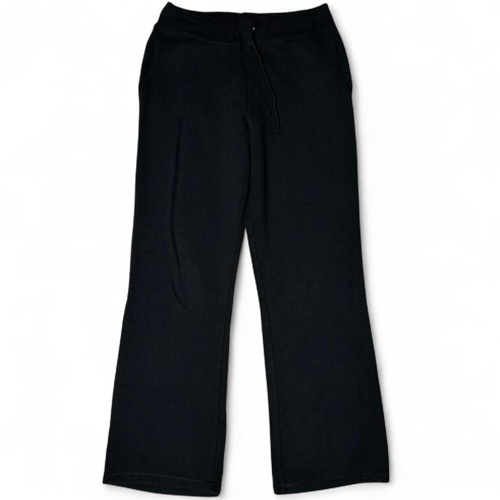 Gildan Black Flared Drawstring Sweatpants Women’s Medium Lounge Pants